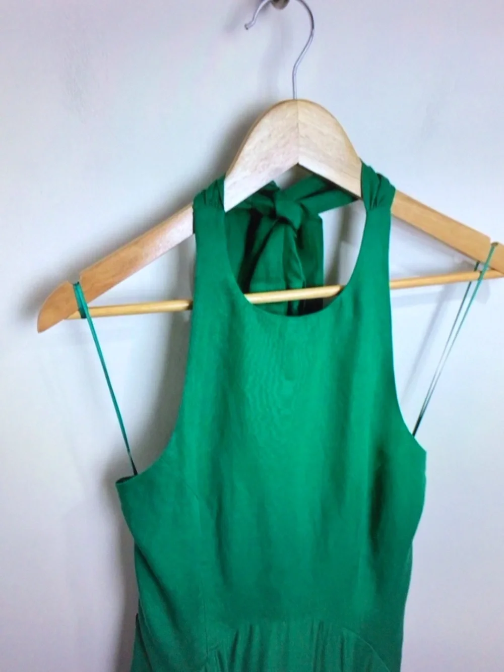 Mint Velvet Green Halter Tie-Back Midi Dress - Picture 4 of 9